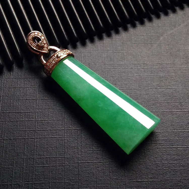 Natural Jade Pendant Jadeite Gold Pendant PT517