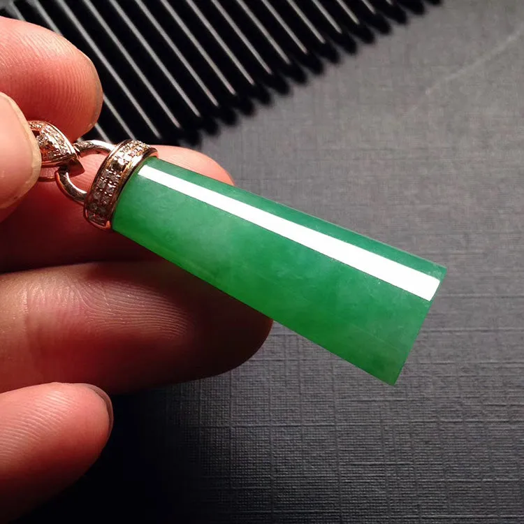 Natural Jade Pendant Jadeite Gold Pendant PT517
