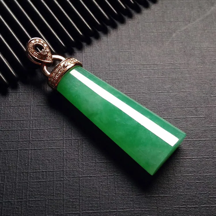 Natural Jade Pendant Jadeite Gold Pendant PT517