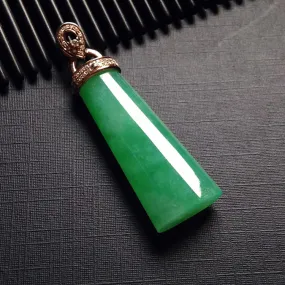 Natural Jade Pendant Jadeite Gold Pendant PT517