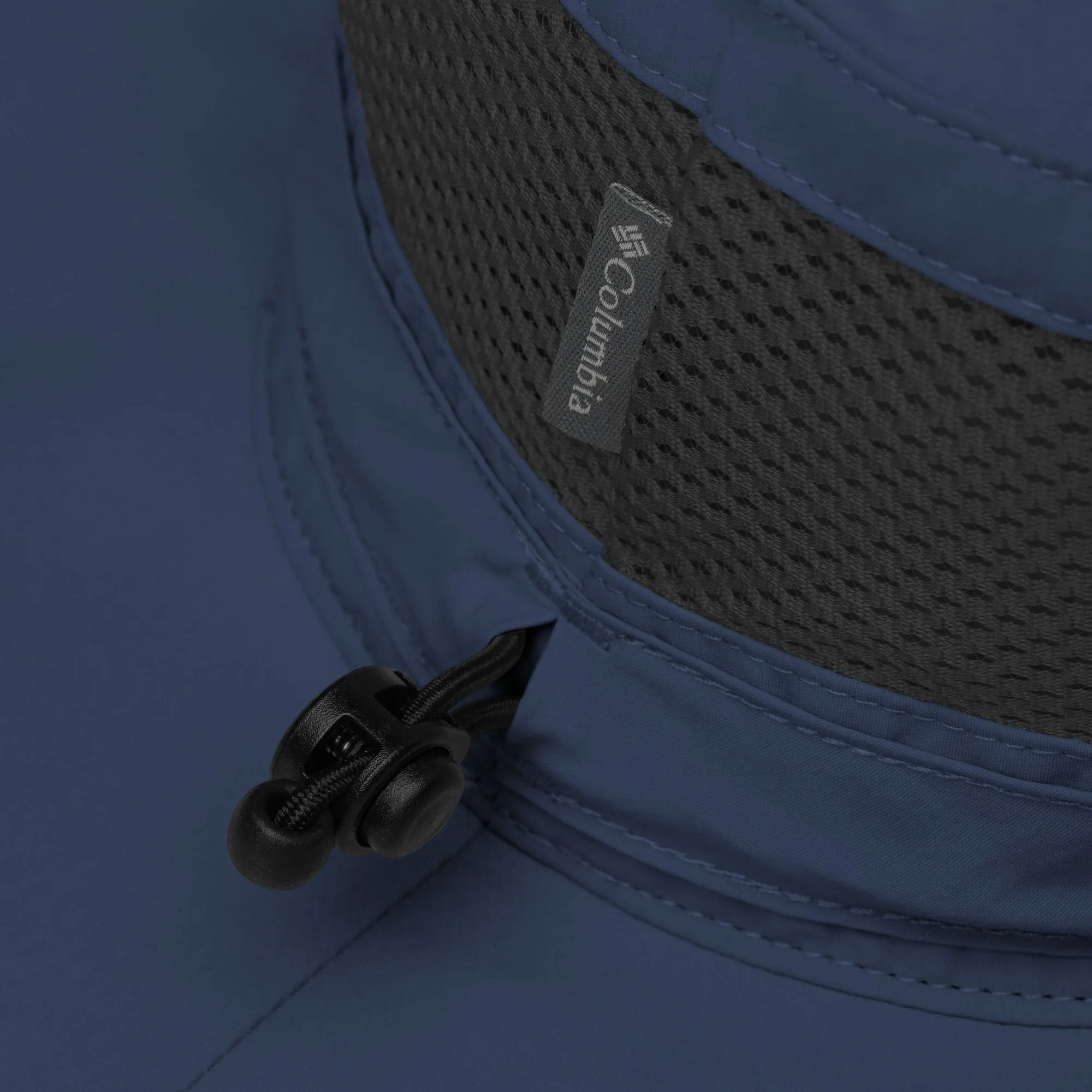 Navy Blue Columbia Sun Hat with Extremely Stoked Epic Wave Embroidered Logo