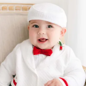 Noah White Newsboy Cap