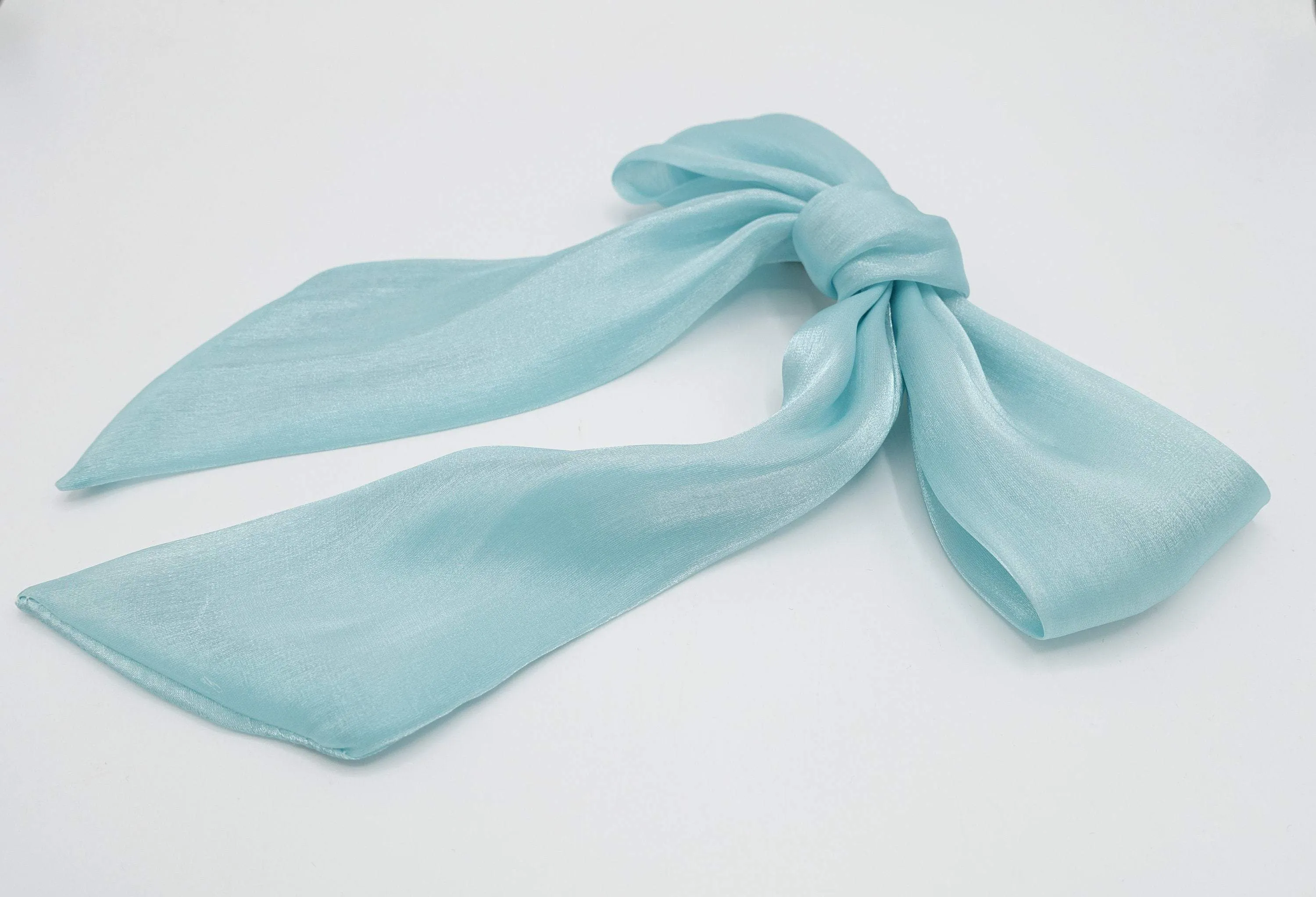 organza tail hair bow big stylish hair accessory for women