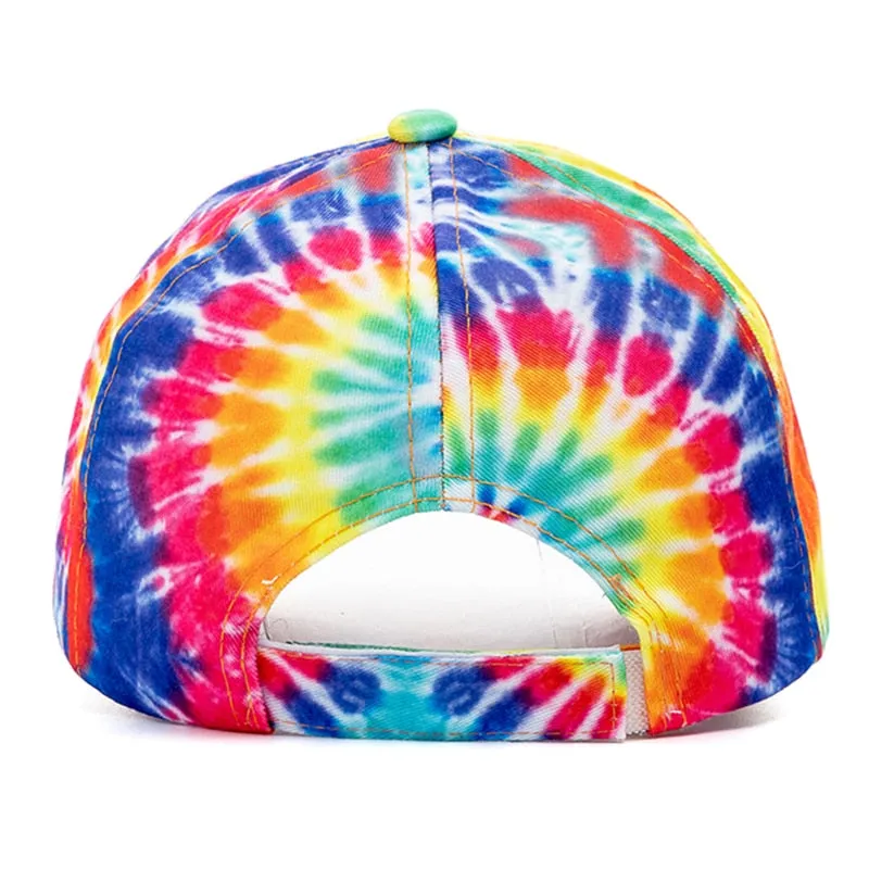 Outdoor Casual Tie Dye Caps For Women Rainbow Colorful Baseball Cap Female Fashion Streetwear Summer Hat