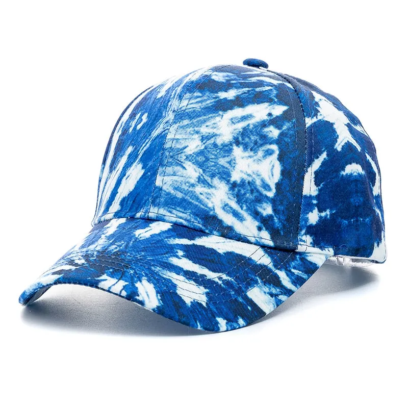 Outdoor Casual Tie Dye Caps For Women Rainbow Colorful Baseball Cap Female Fashion Streetwear Summer Hat