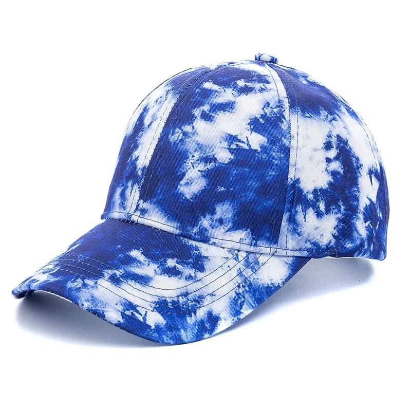 Outdoor Casual Tie Dye Caps For Women Rainbow Colorful Baseball Cap Female Fashion Streetwear Summer Hat