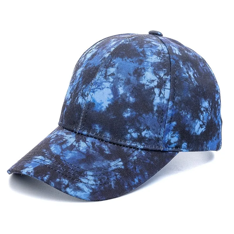 Outdoor Casual Tie Dye Caps For Women Rainbow Colorful Baseball Cap Female Fashion Streetwear Summer Hat