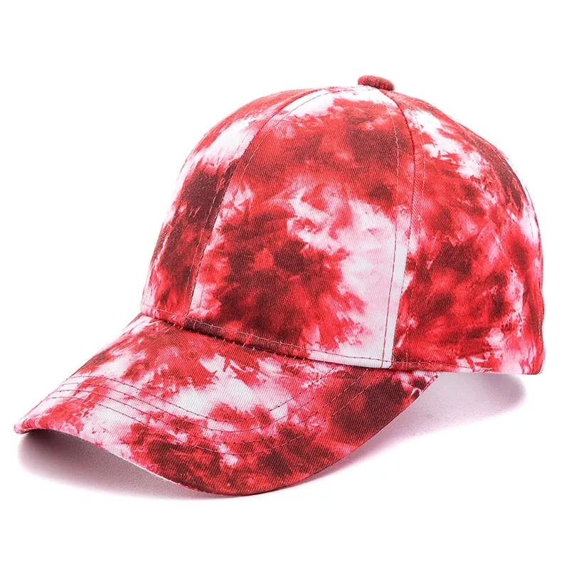 Outdoor Casual Tie Dye Caps For Women Rainbow Colorful Baseball Cap Female Fashion Streetwear Summer Hat