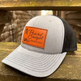 Painted Cowgirl Grey / Black Unisex Ball Cap