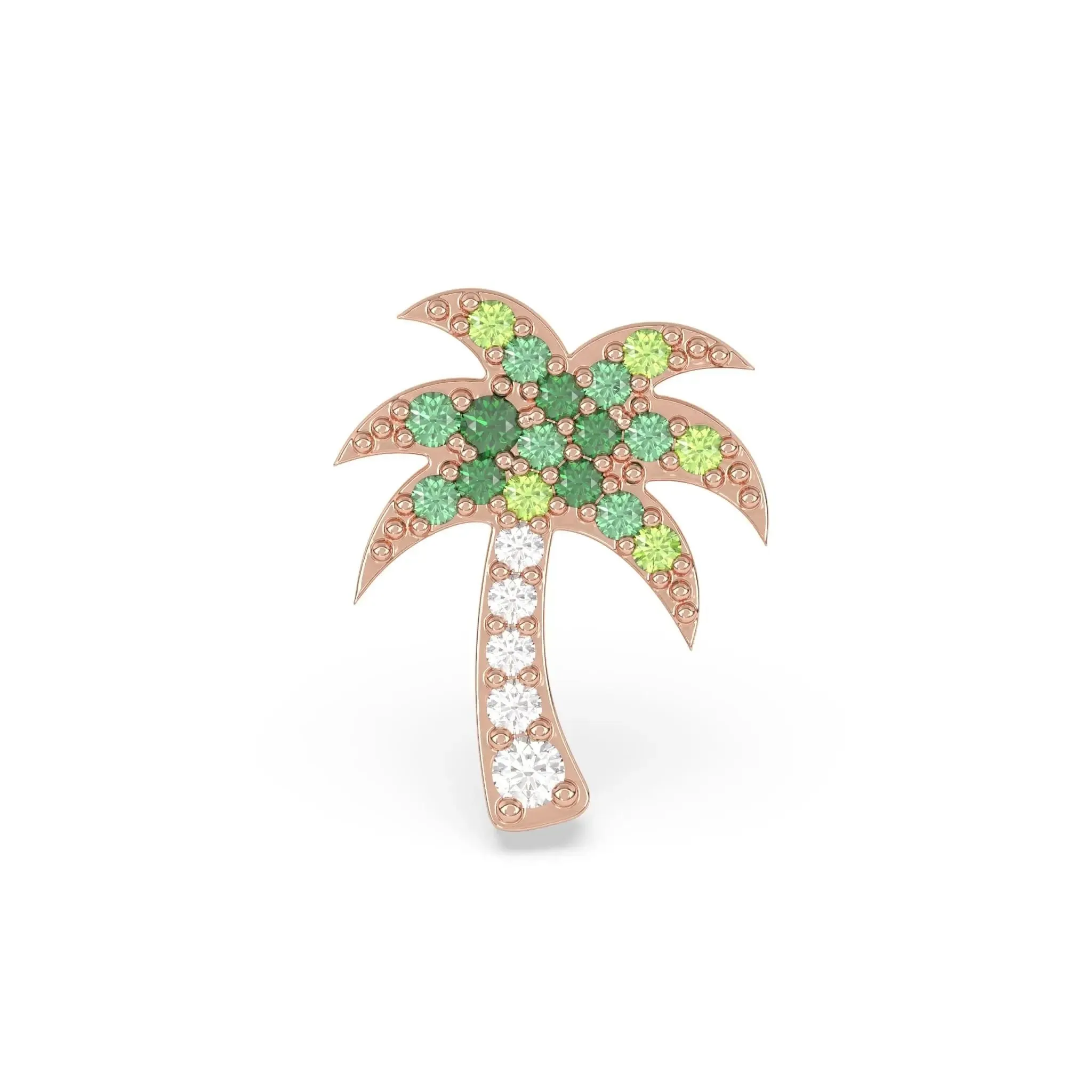 Palm Tree Gold Stud Earring