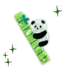 Panda on Bamboo Hair Barrette