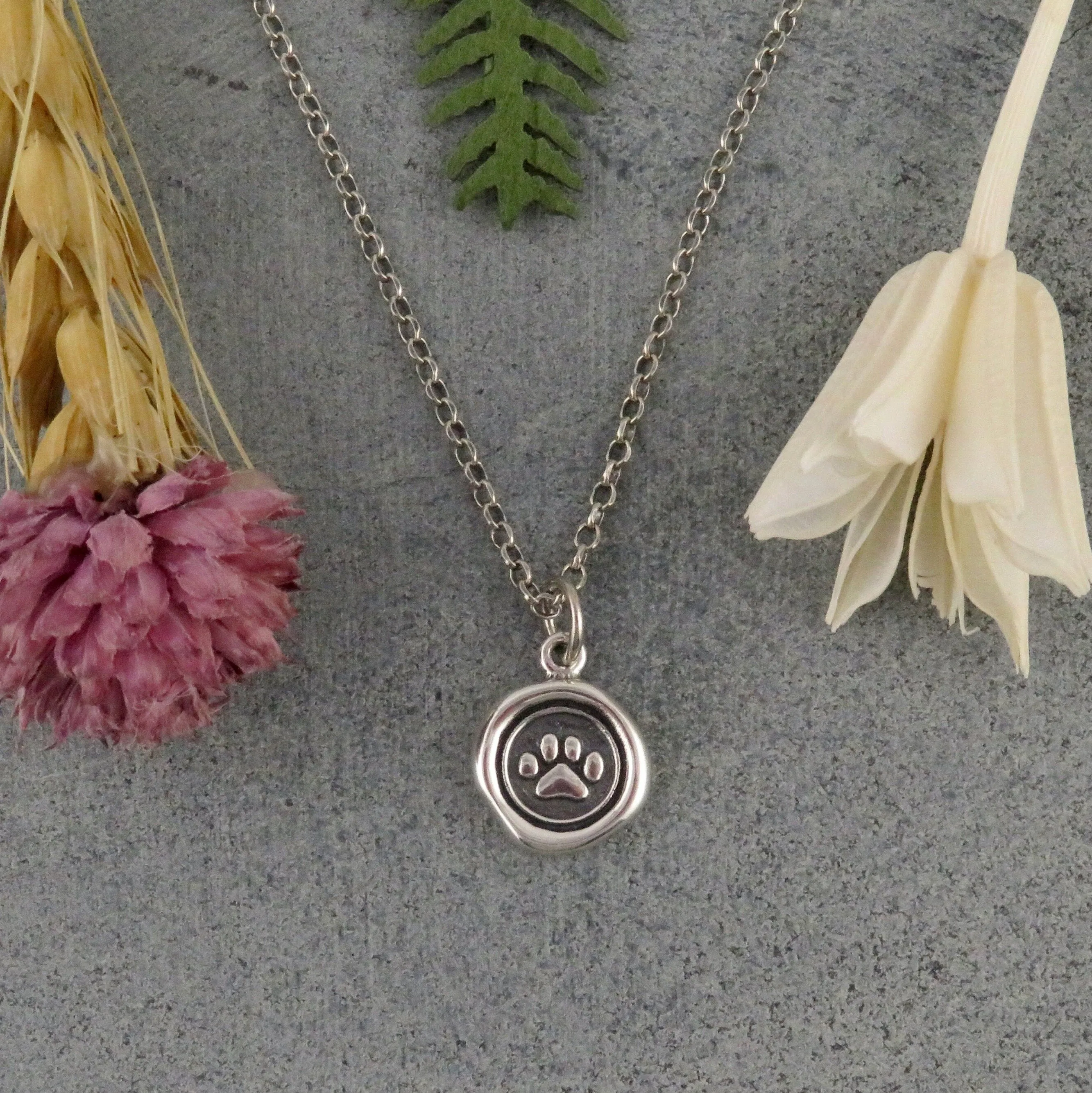 Paw Print Wax Seal Necklace