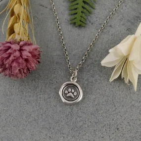Paw Print Wax Seal Necklace