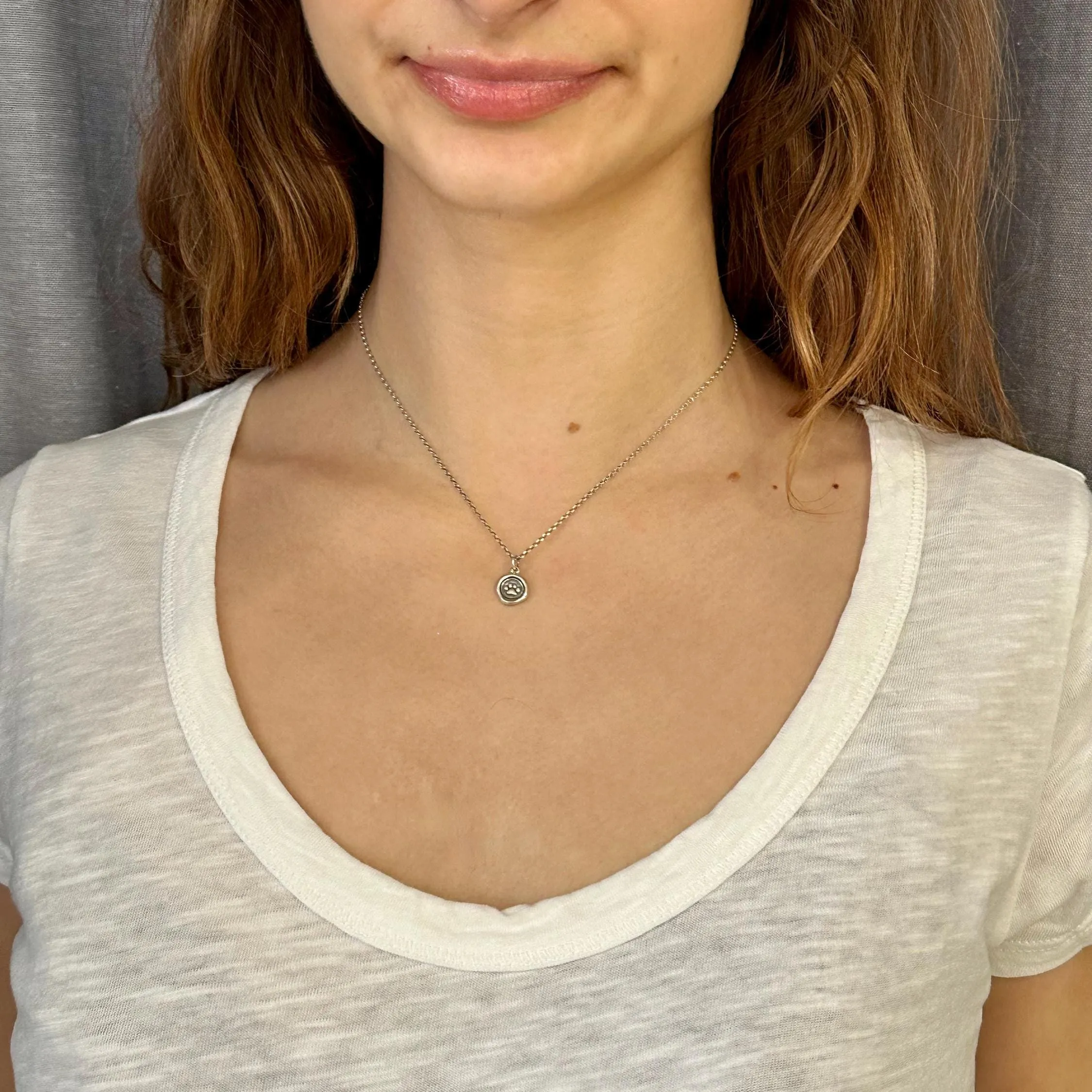 Paw Print Wax Seal Necklace