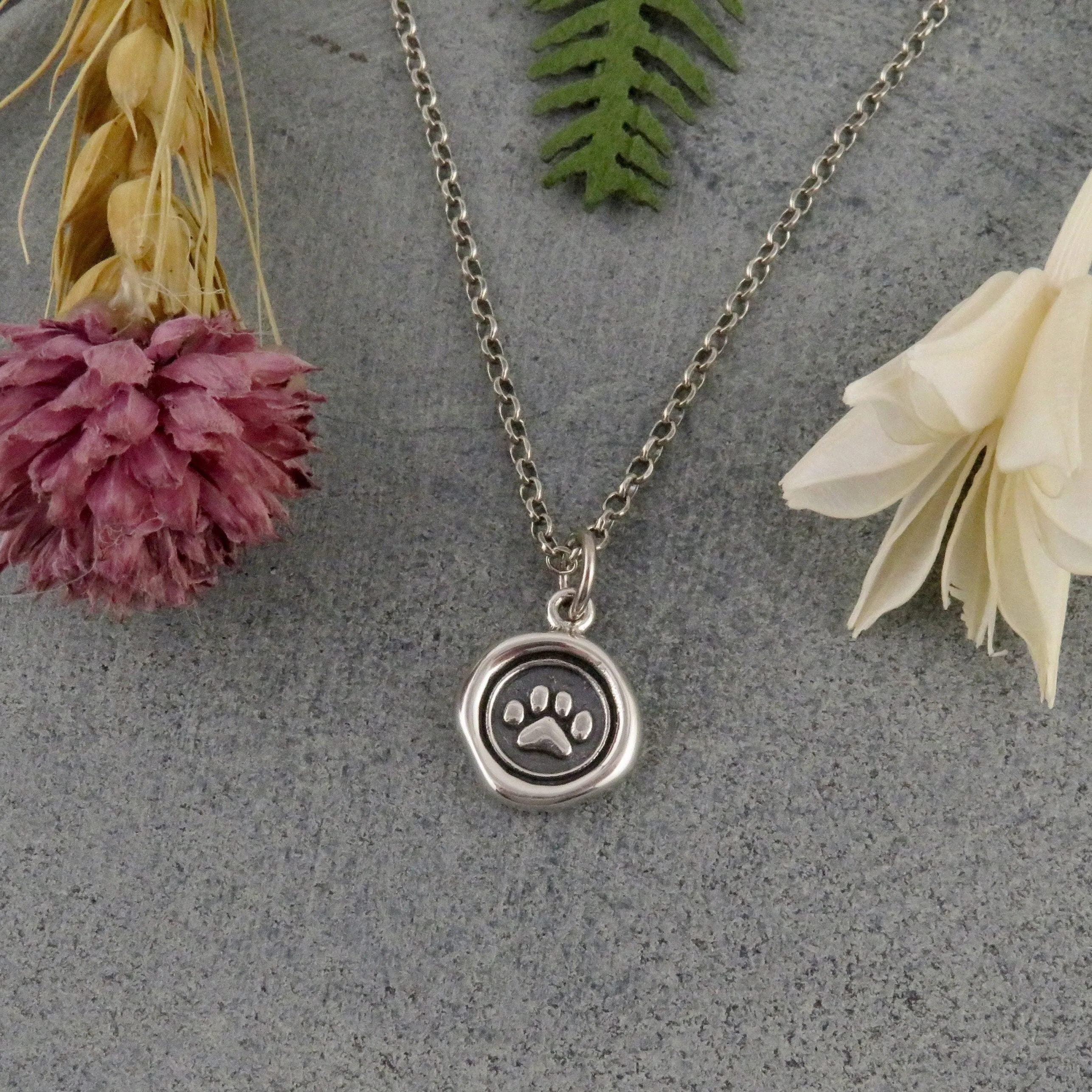 Paw Print Wax Seal Necklace