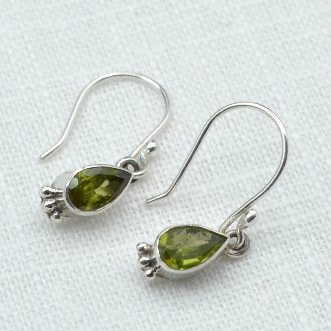 Pear Drop Silver Earrings
