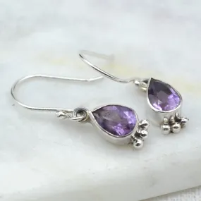Pear Drop Silver Earrings