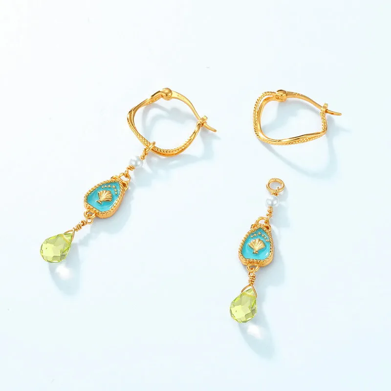 Pearl and Peridot Earrings