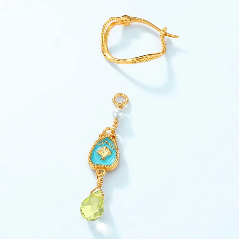 Pearl and Peridot Earrings