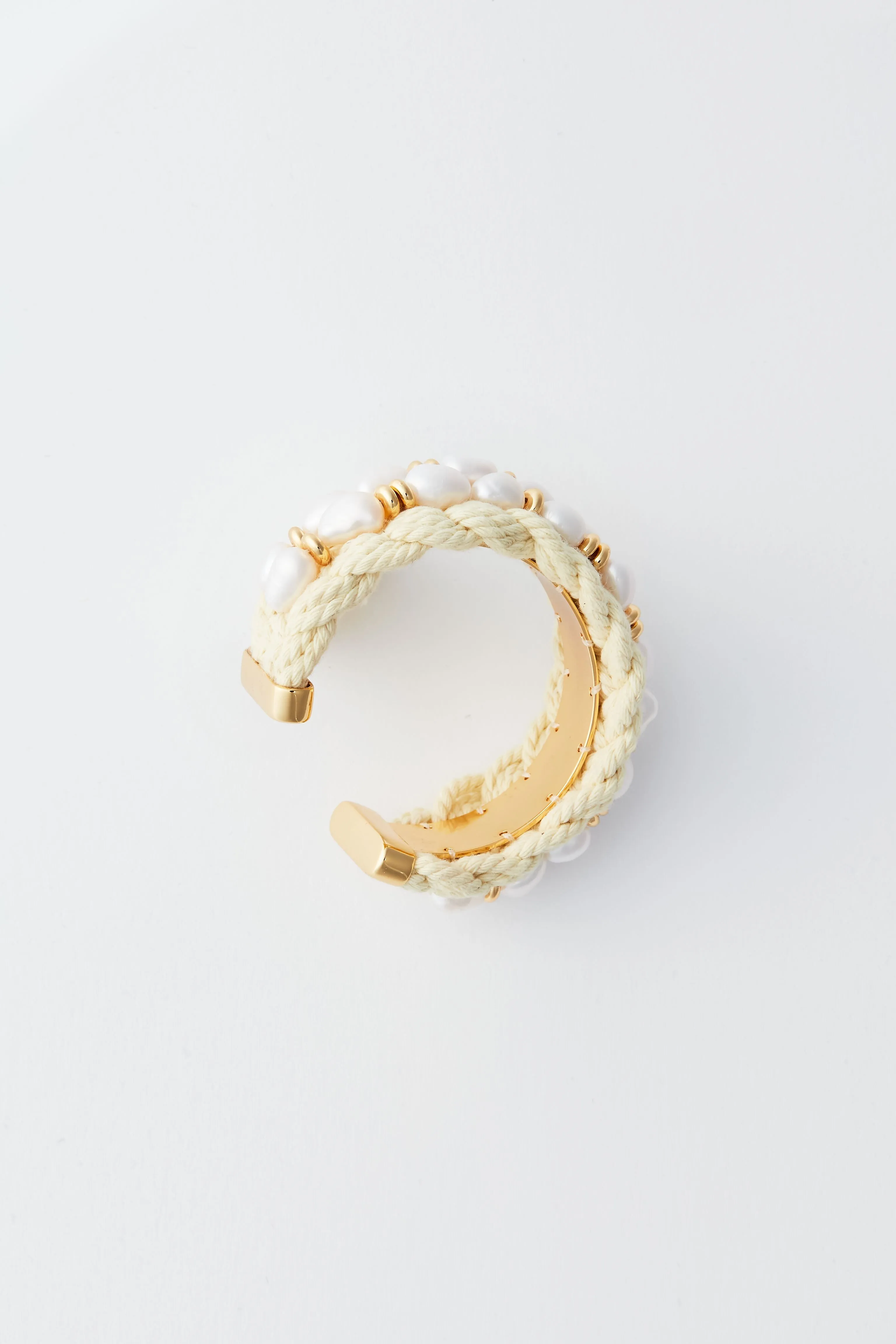 Pearl and Raffia Cuff