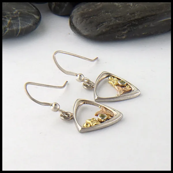 Peridot Celtic Earrings