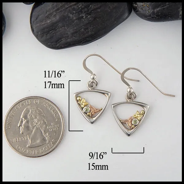 Peridot Celtic Earrings