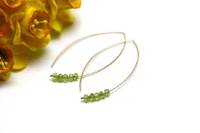 Peridot Marquise Earrings in Rose Gold
