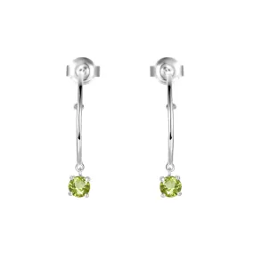 Peridot Open Hoop Earrings