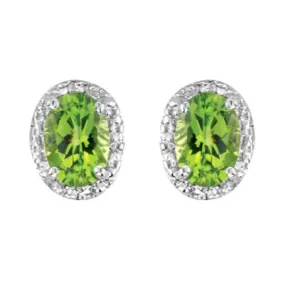 Peridot Oval Studs