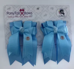 PonyTail Bows- Baby Blue