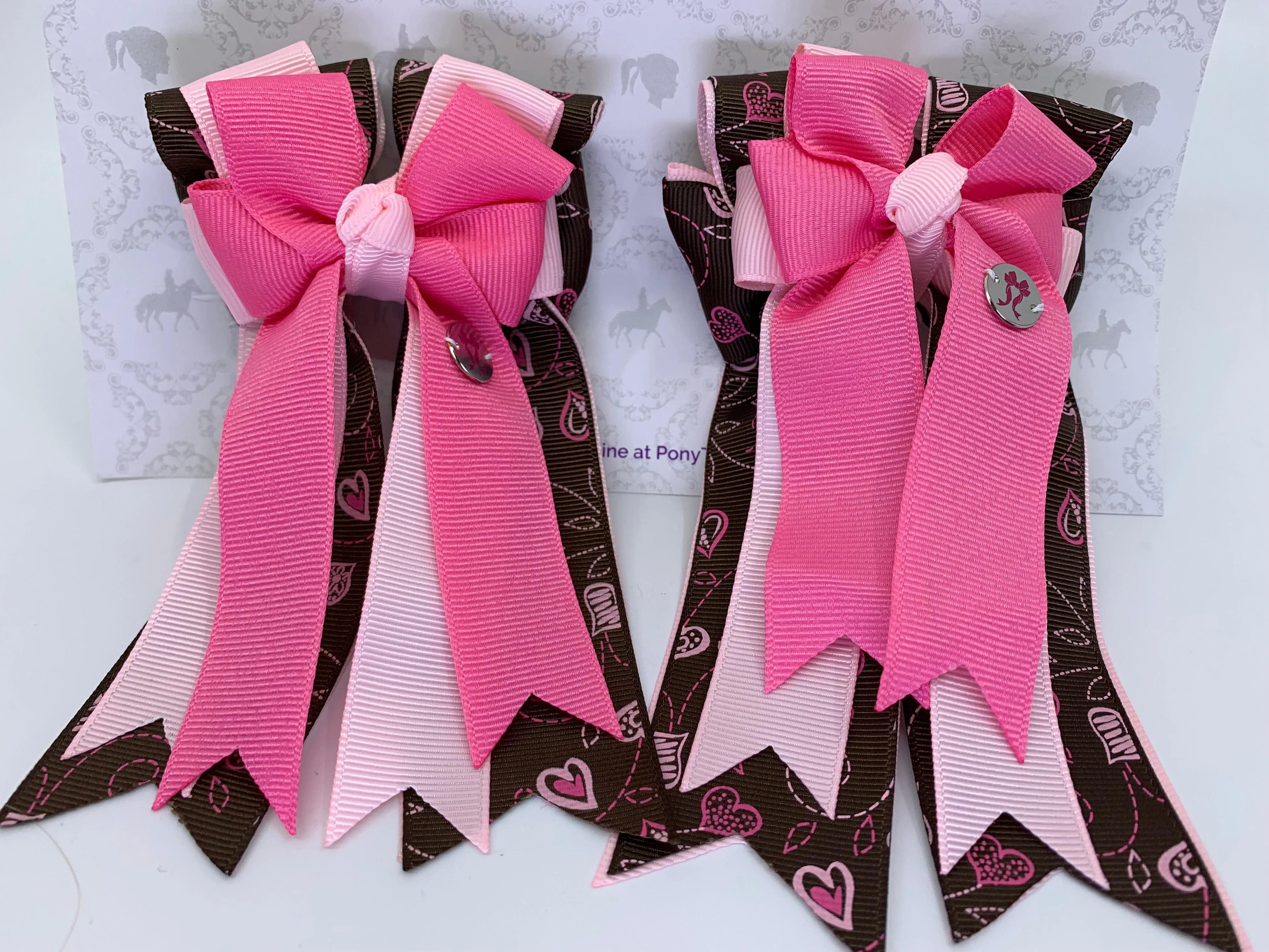 PonyTail Bows-Pink/Java Love