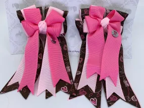 PonyTail Bows-Pink/Java Love
