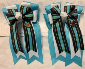 PonyTail Bows- Tiffany Blue