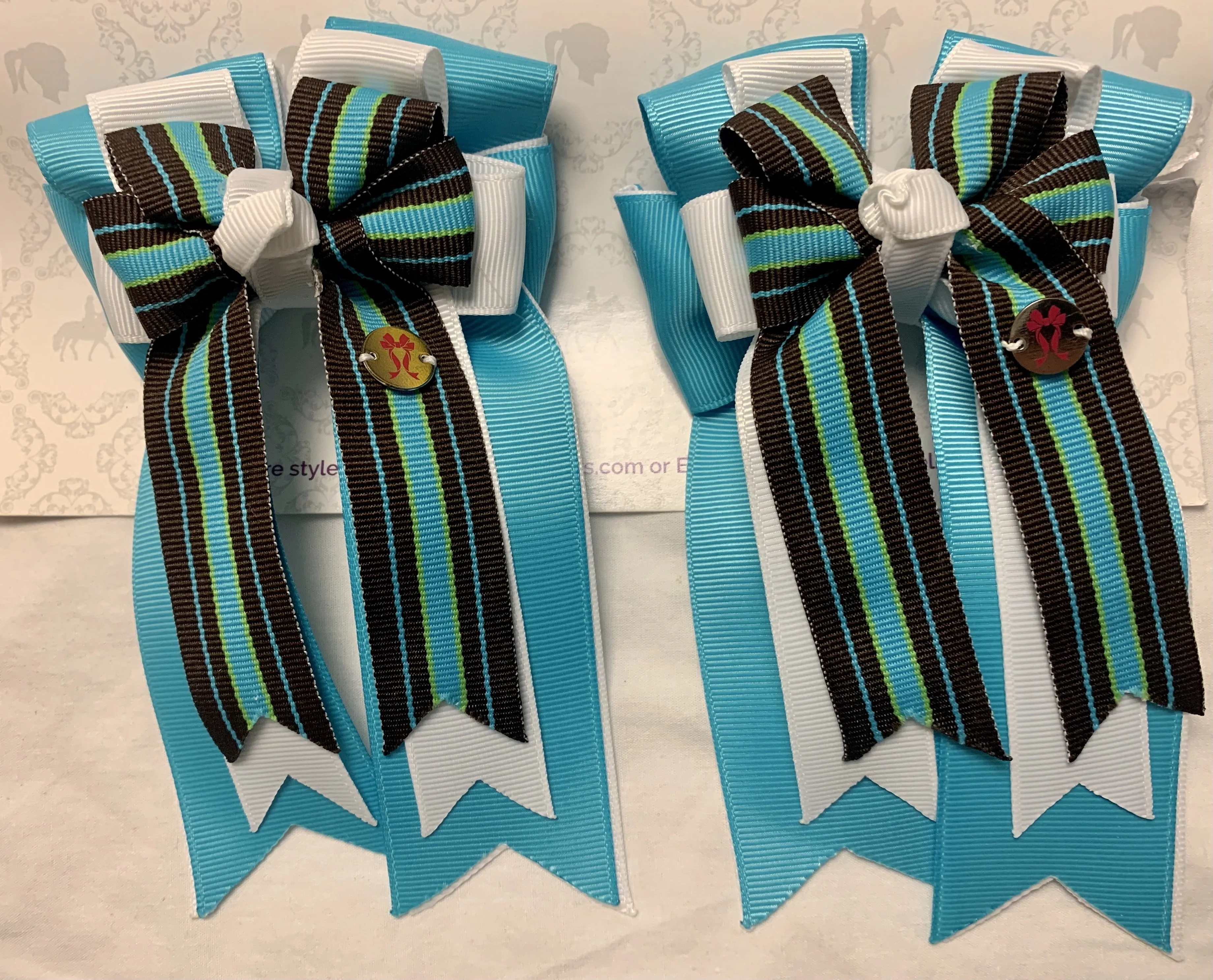 PonyTail Bows- Tiffany Blue