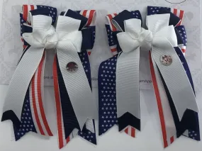 PonyTail Bows- USA Stars