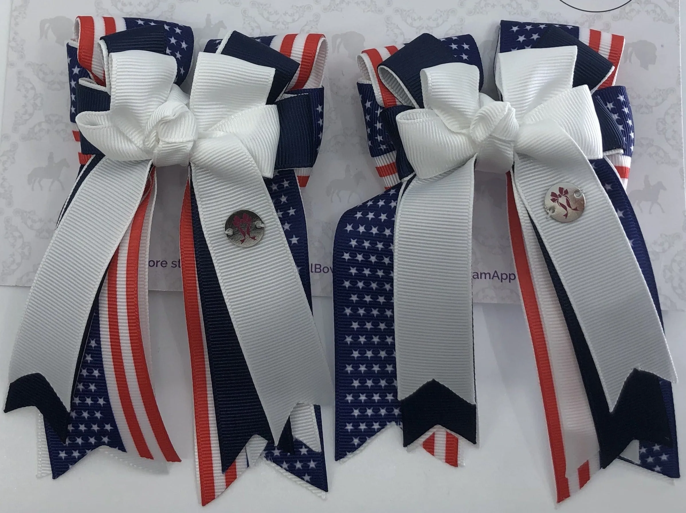 PonyTail Bows- USA Stars