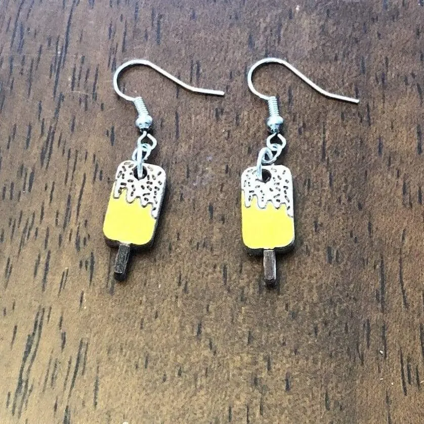 Popsicle Wooden Dangle Earrings by Cate's Concepts, LLC