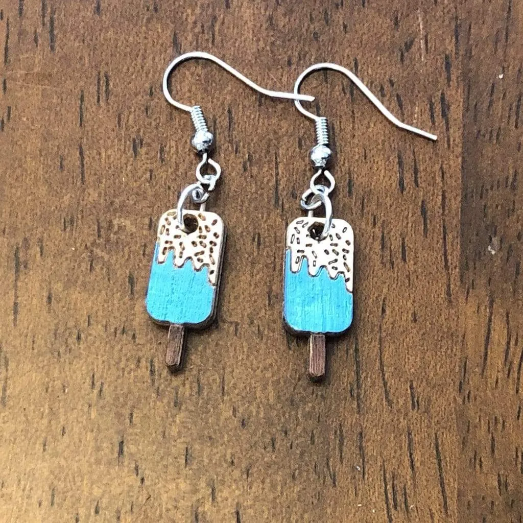 Popsicle Wooden Dangle Earrings by Cate's Concepts, LLC