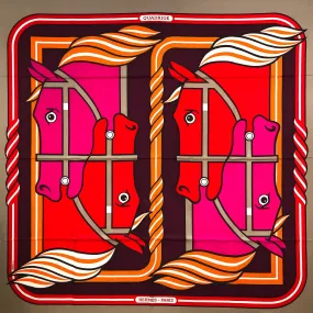 Quadrige II Hermes Scarf by Pierre Peron 90 cm Silk w/BOX