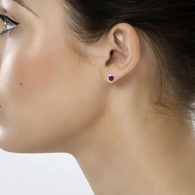 "TWINS" RUBY STUDS