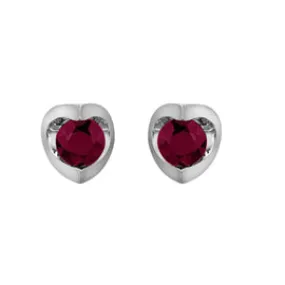 "TWINS" RUBY STUDS
