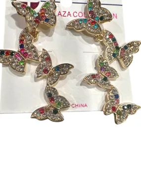 rainbow studded butterflies