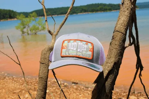 Red Dirt Hat Co. Aztec Buffalo Grey Trucker Snap Back Hat RDHC21