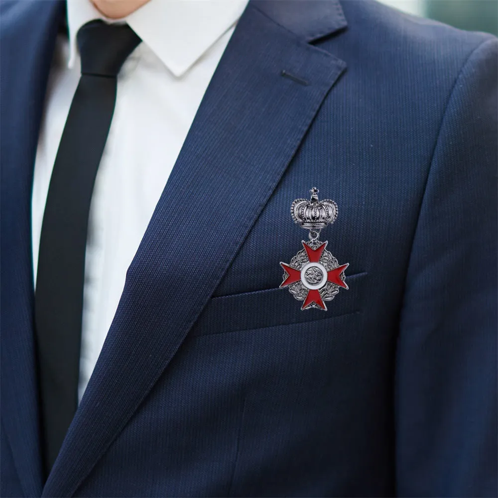 Regal Crown Pin Brooch for Men  Perfect Gift Option