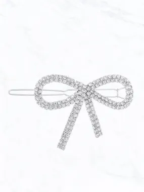 Rhinestone Bow Barrette