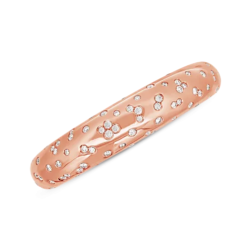 Rose Gold & Scattered Diamond Bangle