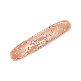 Rose Gold & Scattered Diamond Bangle