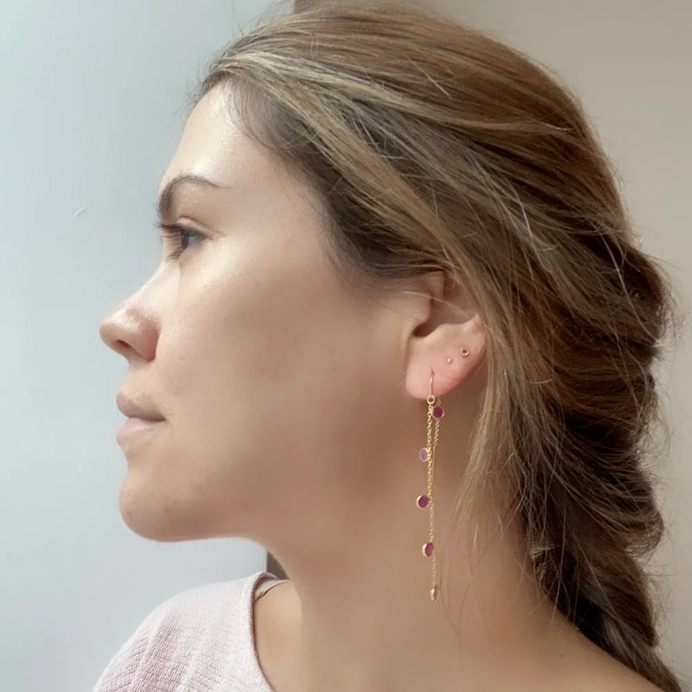 RUBY & GOLD EARRINGS