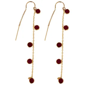 RUBY & GOLD EARRINGS