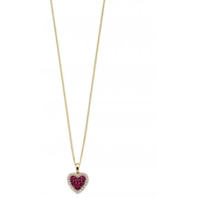 Ruby Heart Diamond Pendant GP2165R